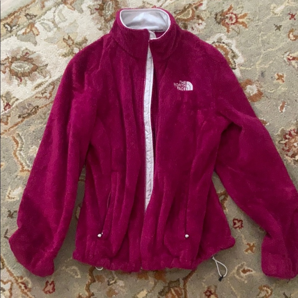 Magenta Authentic Fuzzy North Face